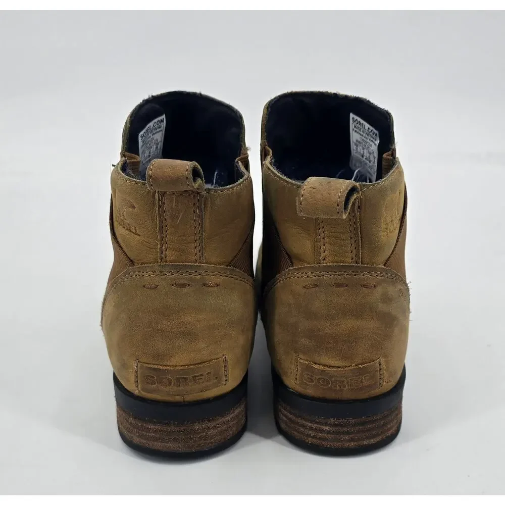 Sorel‎ Emelie Chelsea Waterproof Leather Boots - Tan - 11
